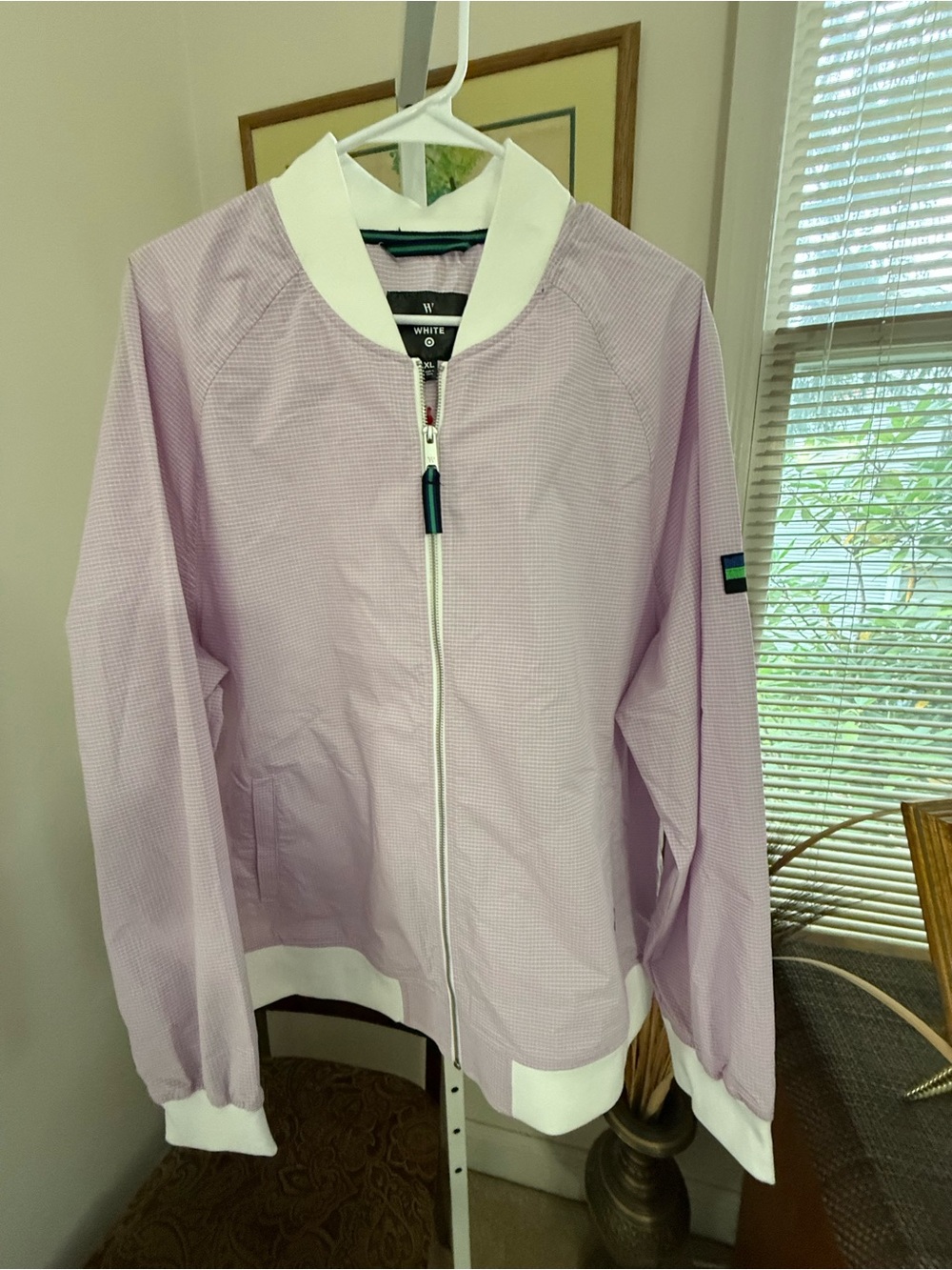 MENS Houston White Lightweight ZIPUP Jacket. NWT. Size XL